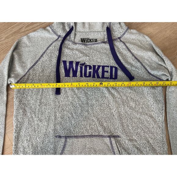 Wear Wicked Hoodie Women Large Gray Sweatshirt Sweater Jumper Musical Movie - Picture 4 of 7